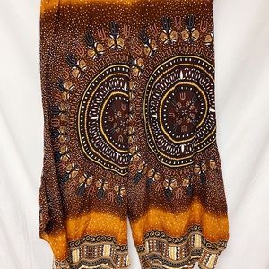 Boho Printed Flowy Yoga Pants
